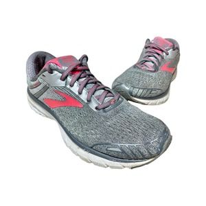 Brooks Adrenaline GTS 18 Gray Pink Running Shoes 1202681B079 Women's Size 10